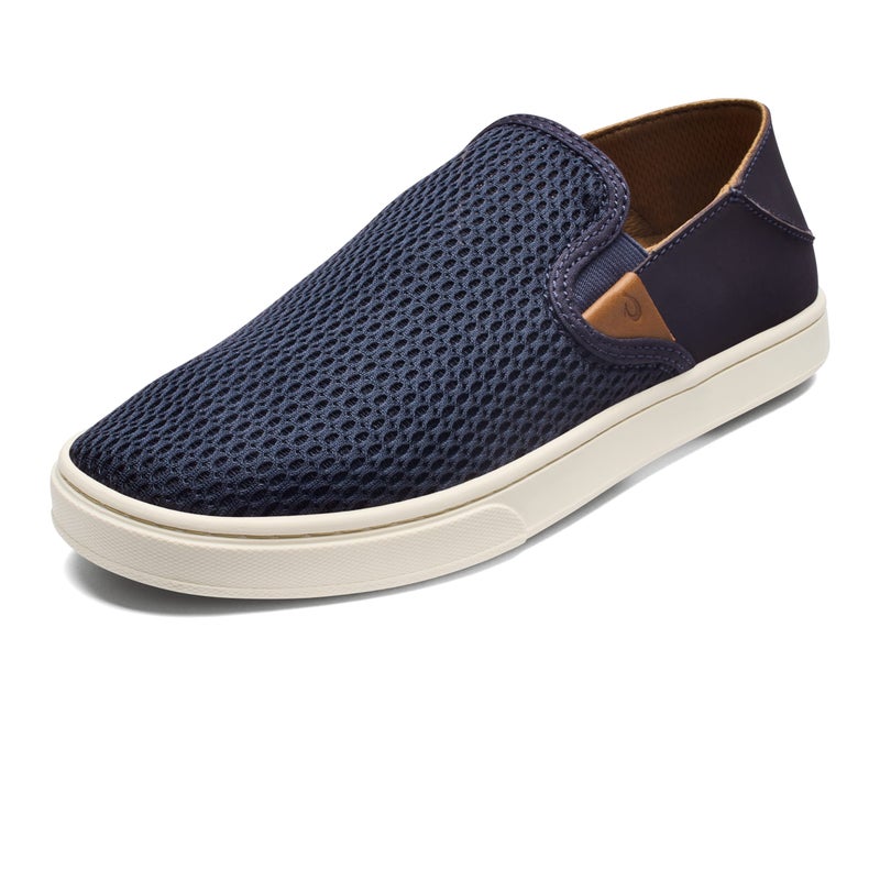 OLUKAI Pehuea Women's Slip On Sneakers, Casual Everyday Shoes with Easy On & Off Design, Breathable Mesh & Drop-in Heel, All-Day Comfort & Support, Trench Blue/Trench Blue, 6.5 - Image 1